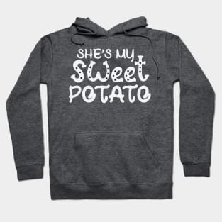 She's my sweet potato , Yes I YAM - Funny Couple Halloween costume Hoodie